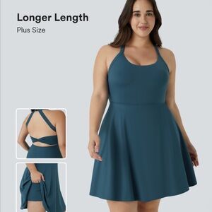 HALARA Backless Dress in Teal